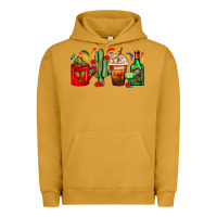 Pigment Peanut Butter Mexico Coffee Cups With Cactus And Tequila Bottle Urban Hoodie - FaDigitalArtStudio