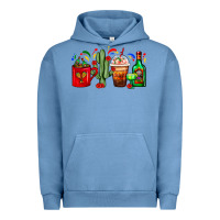 Pigment Pebble Blue Mexico Coffee Cups With Cactus And Tequila Bottle Urban Hoodie - FaDigitalArtStudio