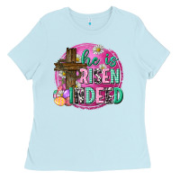 Baby Blue he is risen indeed easter Ladies Tee - Neo Western