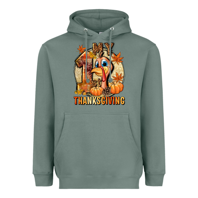 My 1st Thanksgiving Heavyweight Hoodie by NancyCooperArtShop | Teevron