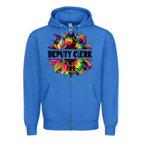 True Royal deputy clerk tie dye sunflower Zipper Hoodie - Jasminsmagicworld