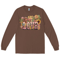 Chestnut love horse western floral Long Sleeve Tee - NancyCooperArtShop