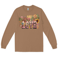 Toasted Coconut love horse western floral Long Sleeve Tee - NancyCooperArtShop