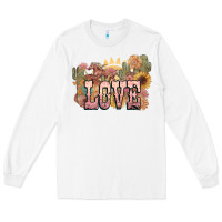 White love horse western floral Long Sleeve Tee - NancyCooperArtShop