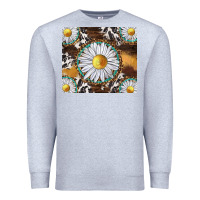 Heather Grey western daisy and cowhide tumbler tbs Premium Sweatshirt - TumblerDesignByShophia
