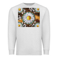 Oatmeal Heather western daisy and cowhide tumbler tbs Premium Sweatshirt - TumblerDesignByShophia