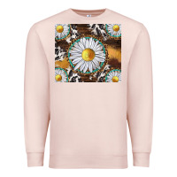 Pale Pink western daisy and cowhide tumbler tbs Premium Sweatshirt - TumblerDesignByShophia