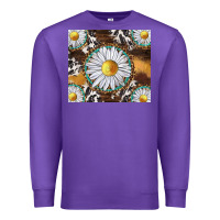 Purple western daisy and cowhide tumbler tbs Premium Sweatshirt - TumblerDesignByShophia
