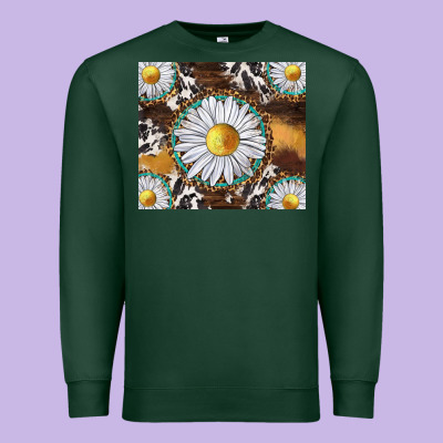 Western Daisy And Cowhide Tumbler Tbs Premium Sweatshirt Designed By Tumblerdesignbyshophia