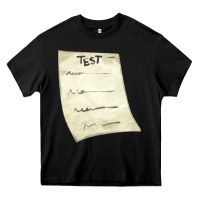 Black test sheet fa element Heavy Core Tee - FaDigitalArtStudio