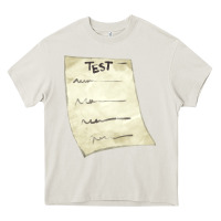 Cream test sheet fa element Heavy Core Tee - FaDigitalArtStudio
