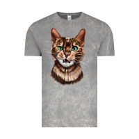 Cloud Rock Bengal Cat Face Vintage Tee - LillyAllenDesigns