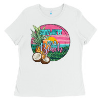 White somewhere on a beach Ladies Tee - JahusDesignShop