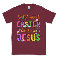 Burgundy silly rabbit easter is for jesus Classic Tee - MaliasSmallBusiness