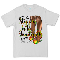 Dove Grey steppin' in to juneteenth heels Premium Tee - HRA Design Shop