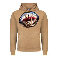 Vintage Camel American lips leopard Vintage Hoodie - NancyCooperArtShop