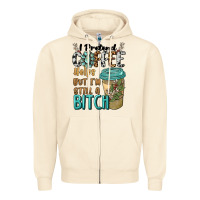 Sandshell i pretend coffee helps but i'm still a bitch Zipper Hoodie - BarkalooDesign