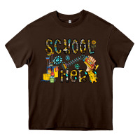 Chocolate Brown school hero Heavy Core Tee - CowhideDigitalArt
