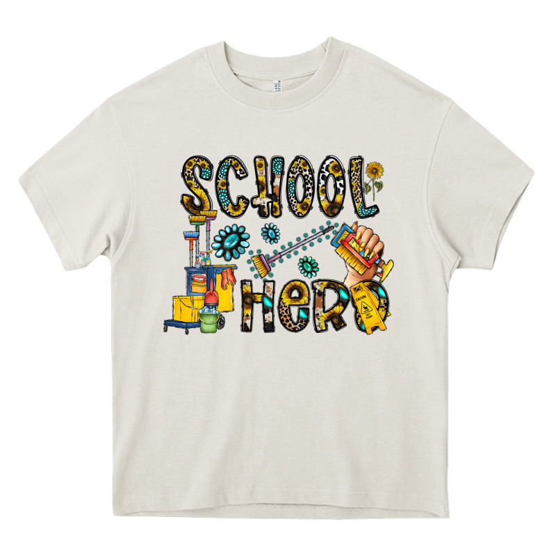 School Hero Heavy Core Tee by CowhideDigitalArt | Teevron
