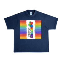 Navy different is beautiful Urban Heavy Tee - MaliasSmallBusiness