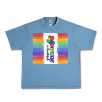 Pebble Blue different is beautiful Urban Heavy Tee - MaliasSmallBusiness