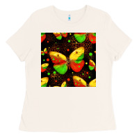 Bone juneteenth butterflies seamless pattern Ladies Tee - HRA Design Shop