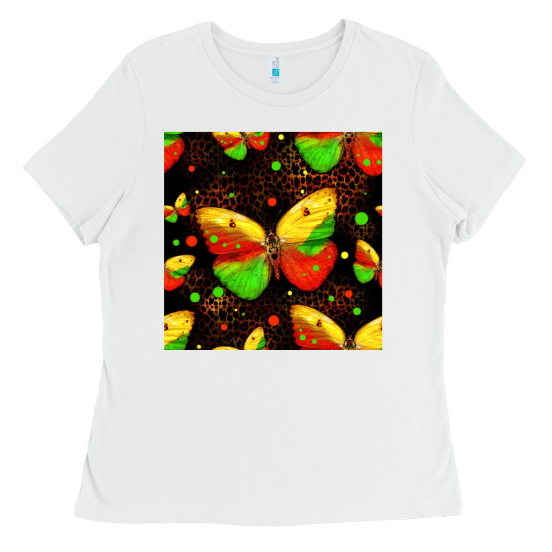 Juneteenth Butterflies Seamless Pattern Ladies Tee by HRA Design Shop | Teevron