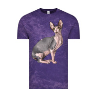 Cloud Purple Sphynx Cat Vintage Tee - LillyAllenDesigns