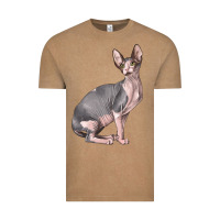 Vintage Coffee Sphynx Cat Vintage Tee - LillyAllenDesigns
