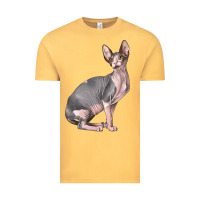 Vintage Mustard Sphynx Cat Vintage Tee - LillyAllenDesigns