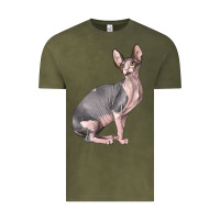 Vintage Olive Sphynx Cat Vintage Tee - LillyAllenDesigns