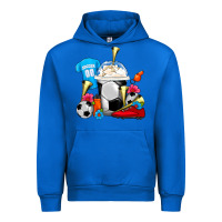Cobalt Soccer Frappe Coffee Urban Hoodie - FaDigitalArtStudio