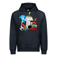 Navy Soccer Frappe Coffee Urban Hoodie - FaDigitalArtStudio