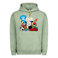 Pigment Oil Green Soccer Frappe Coffee Urban Hoodie - FaDigitalArtStudio