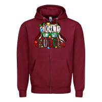 Burgundy oh fudge christmas story Zipper Hoodie - Jasminsmagicworld