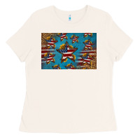 4th Of July Stars Skinny Metal Can Holder Ladies Tee | Teevron