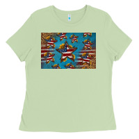 Matcha 4th of july stars skinny metal can holder Ladies Tee - HRA Design Shop
