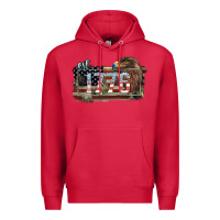 Cardinal Eat. 1776 eagle 4th of july Premium Hoodie - HowdyJamesFarm