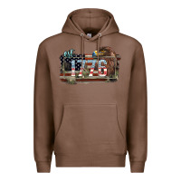 Chestnut Eat. 1776 eagle 4th of july Premium Hoodie - HowdyJamesFarm