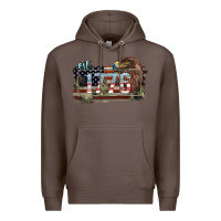 Coffee Eat. 1776 eagle 4th of july Premium Hoodie - HowdyJamesFarm