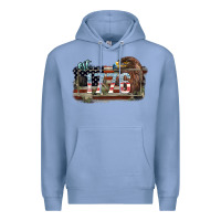 Colony Blue Eat. 1776 eagle 4th of july Premium Hoodie - HowdyJamesFarm