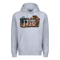 Heather Grey Eat. 1776 eagle 4th of july Premium Hoodie - HowdyJamesFarm