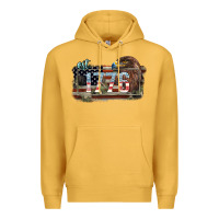 Mustard Eat. 1776 eagle 4th of july Premium Hoodie - HowdyJamesFarm