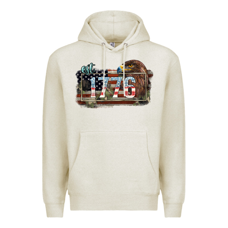 Eat. 1776 Eagle 4th Of July Premium Hoodie by HowdyJamesFarm | Teevron