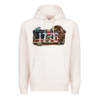 Pale Pink Eat. 1776 eagle 4th of july Premium Hoodie - HowdyJamesFarm