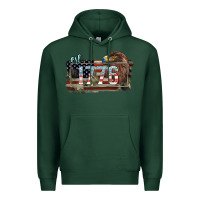 Sports Green Eat. 1776 eagle 4th of july Premium Hoodie - HowdyJamesFarm