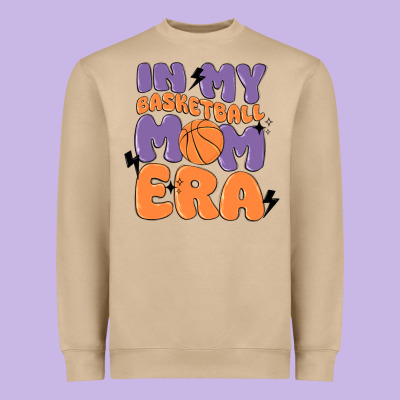 In My Basketball Mom Era Heavyweight Sweatshirt Designed By Maliassmallbusiness