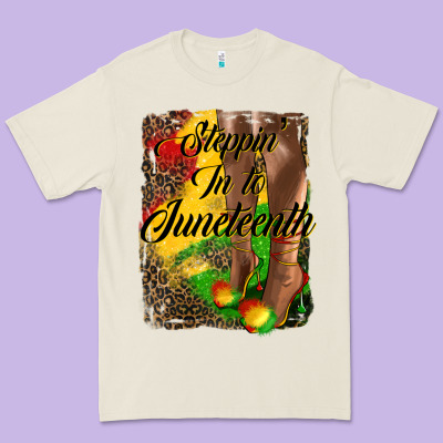 Steppin' In To Juneteenth Premium Tee Designed By Hra Design Shop