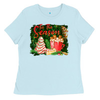 Baby Blue tis the season Ladies Tee - FaDigitalArtStudio