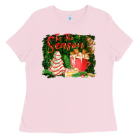 Bubblegum Pink tis the season Ladies Tee - FaDigitalArtStudio